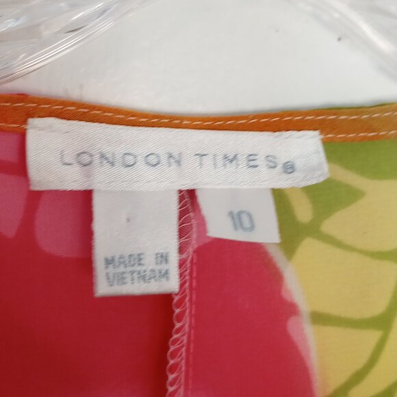 London Times Sheer Boho Floral Maxi Coverup - Picture 3 of 7